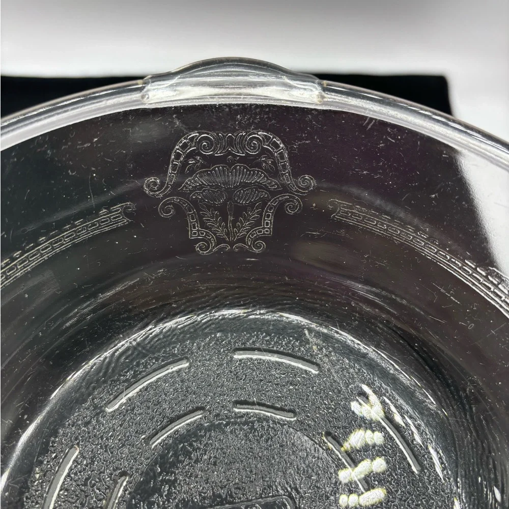 Vintage Glasbake 207 etched poppy pattern 7